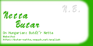 netta butar business card